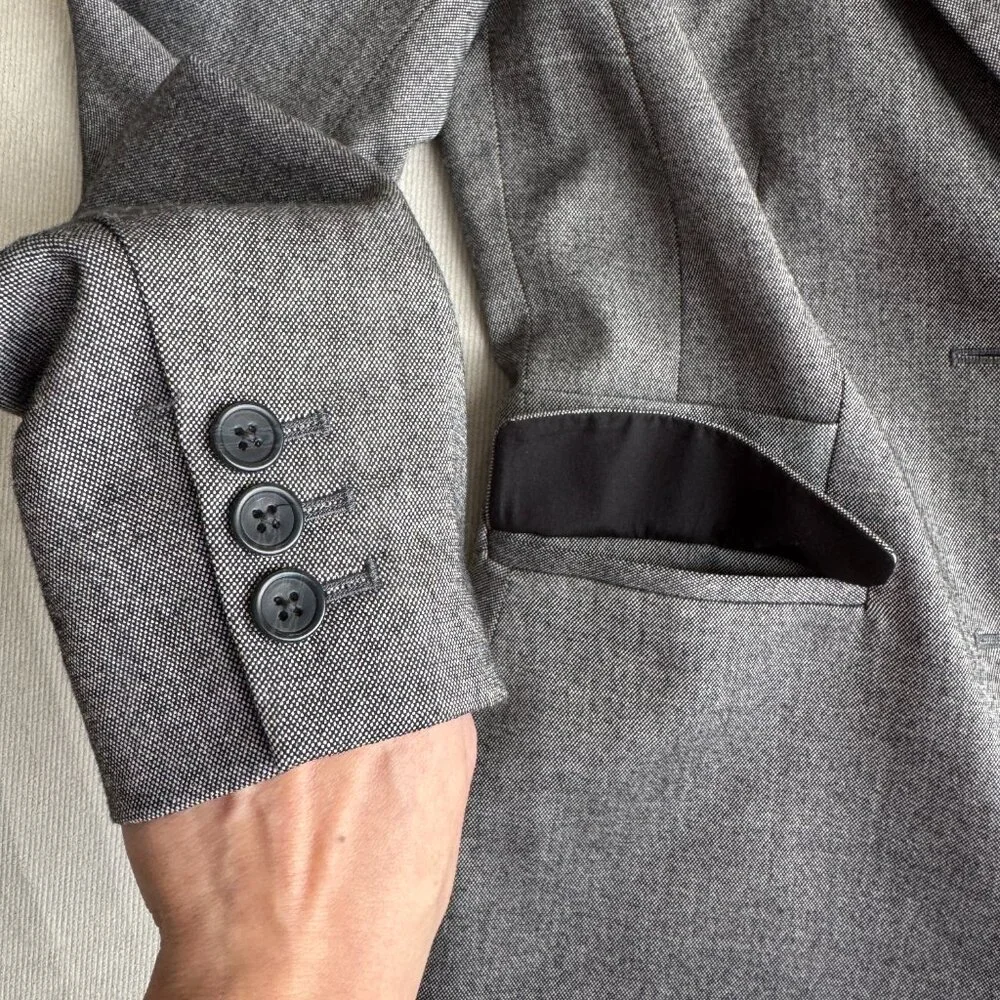 Charcoal Gray Classic Blazer Jacket 2P - Picture 13 of 16